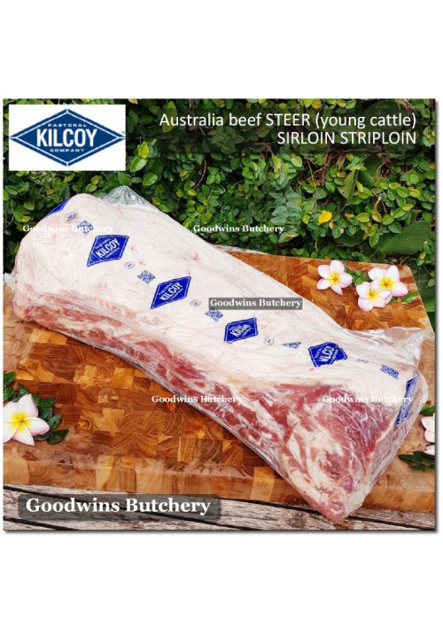 Beef Sirloin Striploin Porterhouse Has Luar Australia STEER (young cattle) frozen KILCOY BLUE DIAMOND whole cuts 8-9 kg/pc (price/kg)